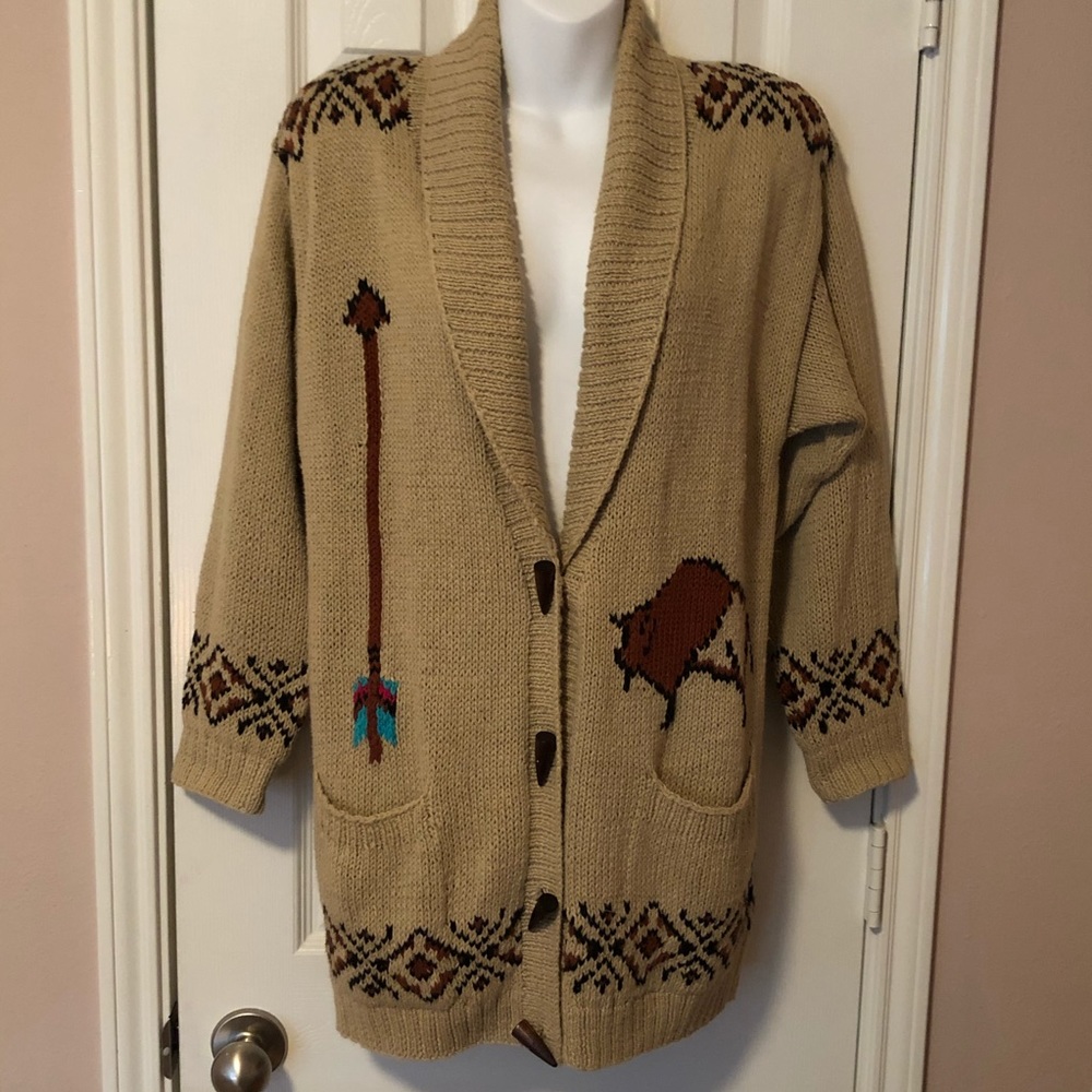 Catcher Native American Cardigan Sweater